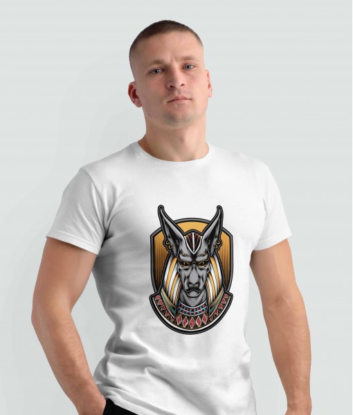 Мъжка тениска с щампа Арт Egyptian Аnubis head - TShirtArtShop.com
